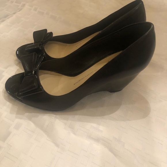 Awesome Black Franco Scarto Ladies Wedges Size 6.5 - Picture 2 of 5